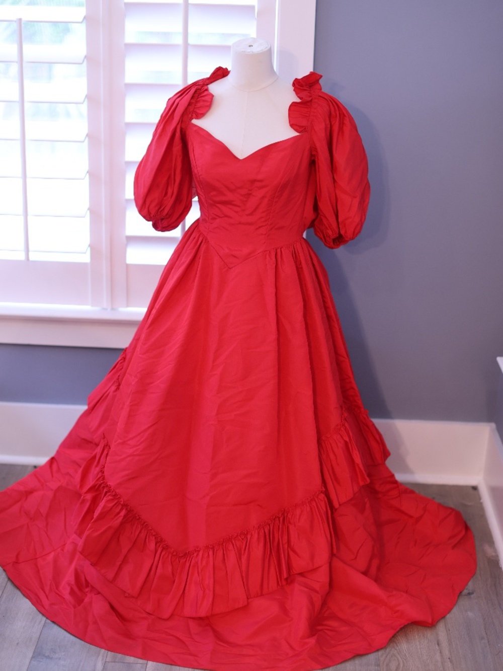 Vintage Alfredo Angelo 80s dress Red